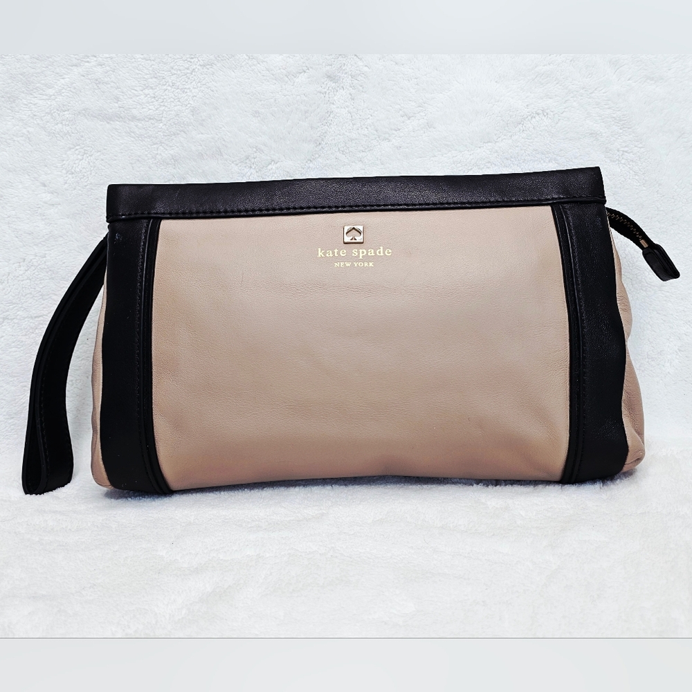 Kate Spade Black and Tan Wristlet